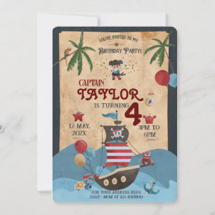 Pirate Birthday Invitation for all ages