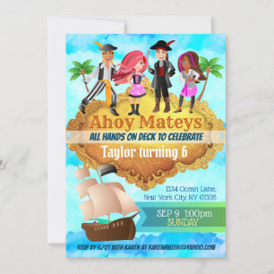 Pirate Birthday Invitations