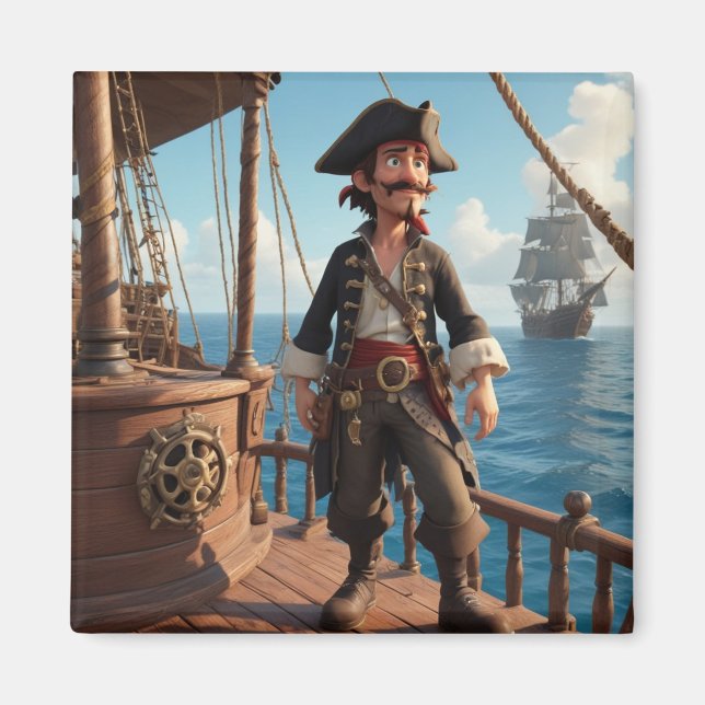 Pirate Birthday Magnet (Front)