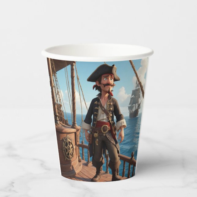 Pirate Birthday Paper Cups (Front)