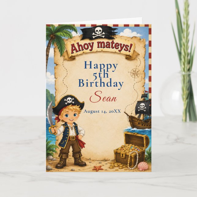 Pirate Birthday Party Card (Front)