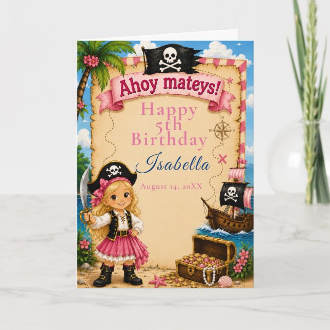 Pirate Birthday Party Card (Front)