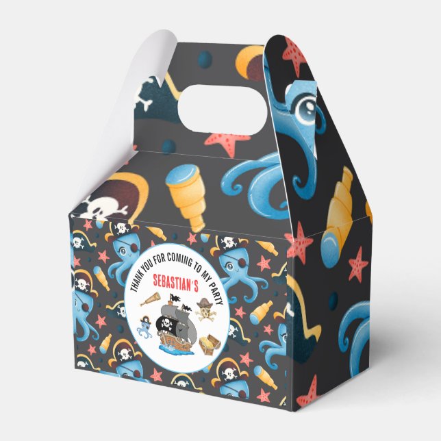 pirate birthday party favour box (Front Side)