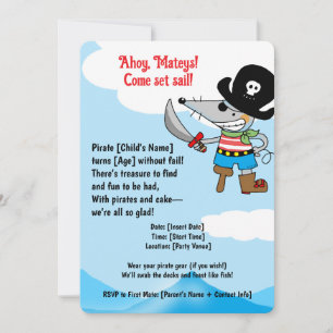 Pirate Birthday Party Invitation