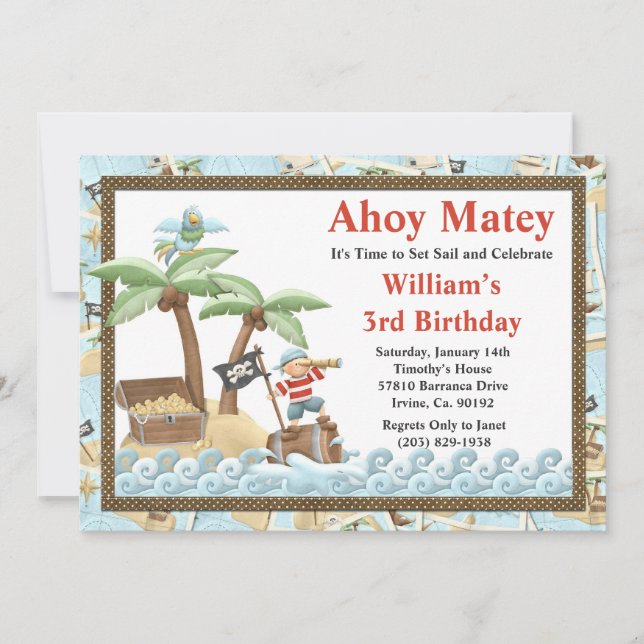 Pirate Birthday Party Invitation (Front)