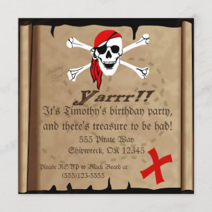 Pirate Birthday Party Invitation