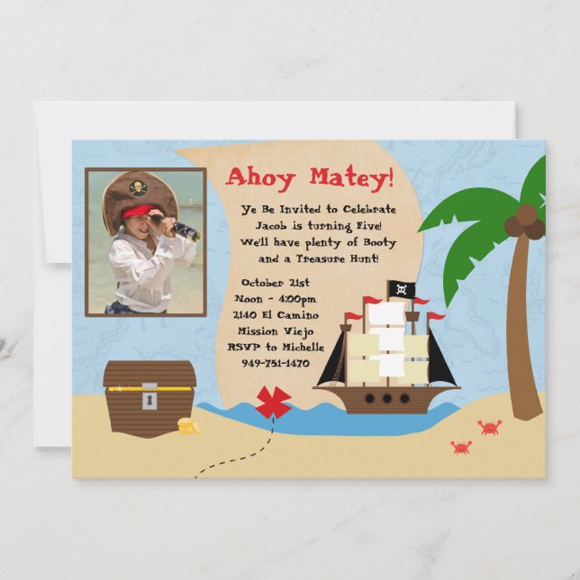 Pirate Birthday Party Invitation (Front)