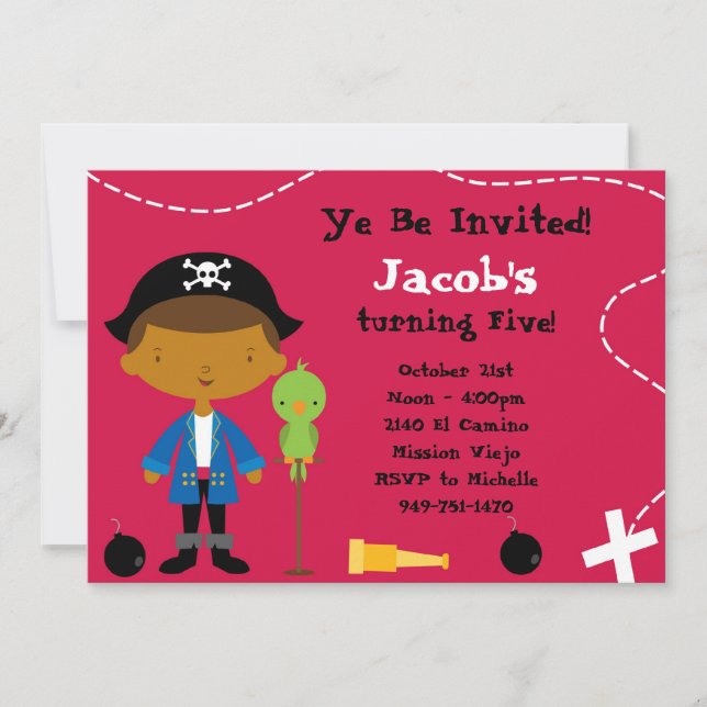 Pirate Birthday Party Invitation (Front)
