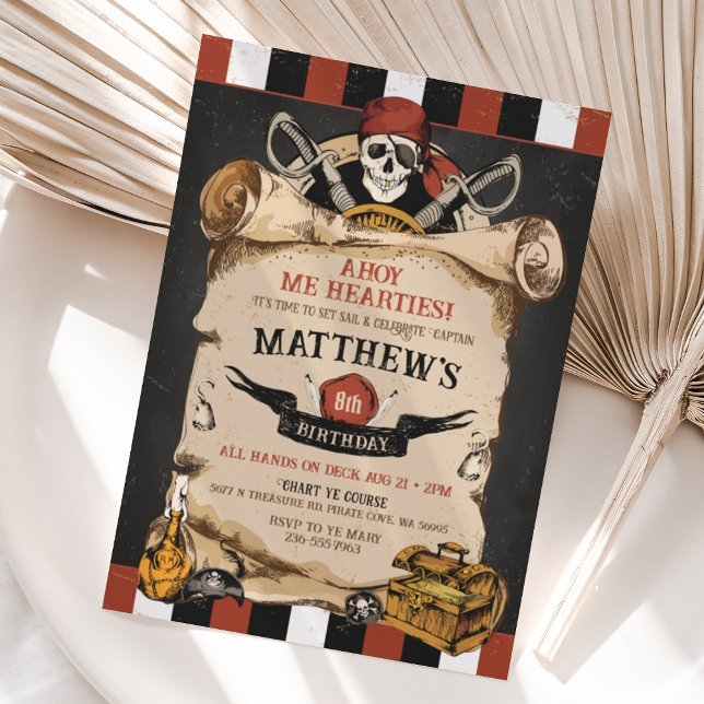 Pirate Birthday Party Invitation (Creator Uploaded)