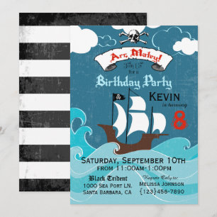 Pirate Birthday Party Invitation