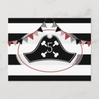 Pirate Birthday Party Postcard Invite