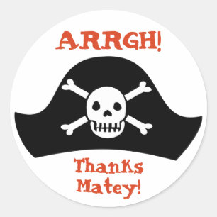Pirate Birthday Party Stickers