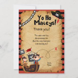 Pirate Birthday Party Thank You Card