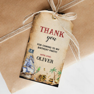 Pirate Birthday Party Thank You Tag