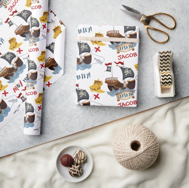 Pirate Birthday Party Wrapping Paper (Crafts)
