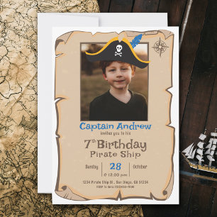 Pirate Birthday Photo Birthday Invitation