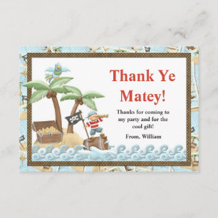 Pirate Birthday Thank You Card