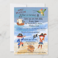 Pirate birthday themed party treasure hunt