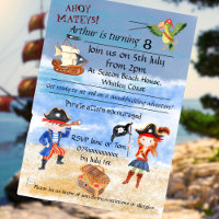 Pirate birthday themed party treasure hunt