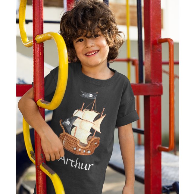 Pirate birthday themed party treasure parrot T-Shirt (Pirate T-Shirt for Kids)