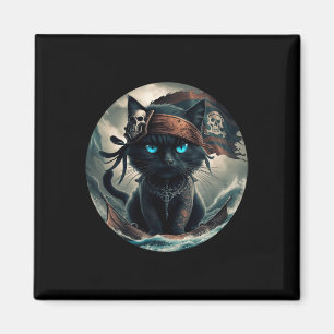 Pirate Black Cat Magnet