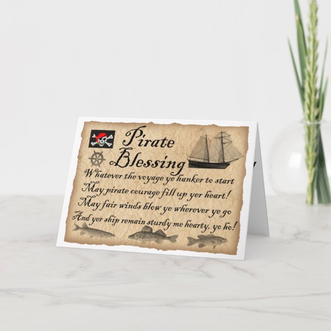 Pirate Blessing Birthday Card (Front)