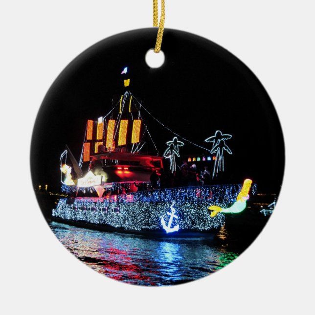Pirate Boat Ornament (Front)