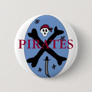 Pirate Bones 6 Cm Round Badge