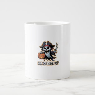 Pirate Boo – Spooky Cute Halloween Ghost sword Large Coffee Mug