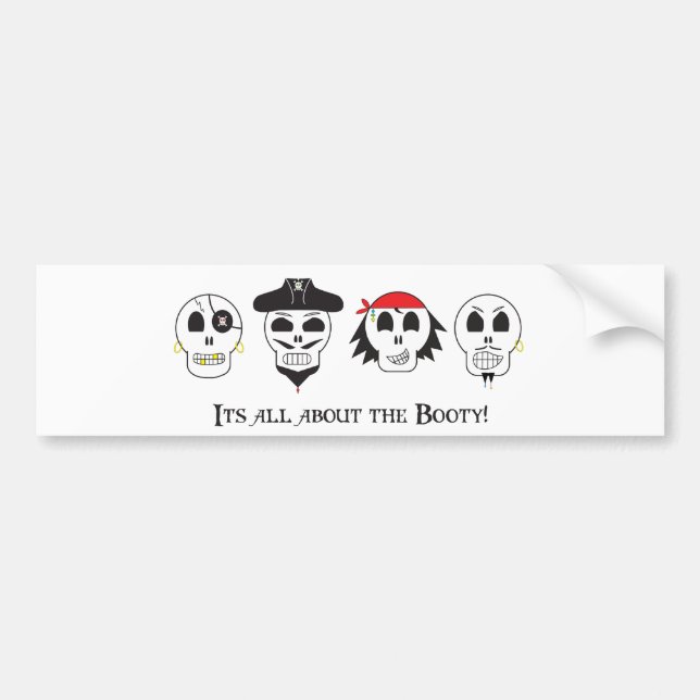 Pirate Booty Bumper Sticker (Front)