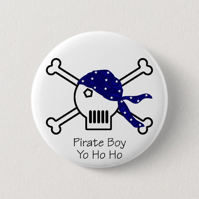 Pirate Boy 6 Cm Round Badge (Front)