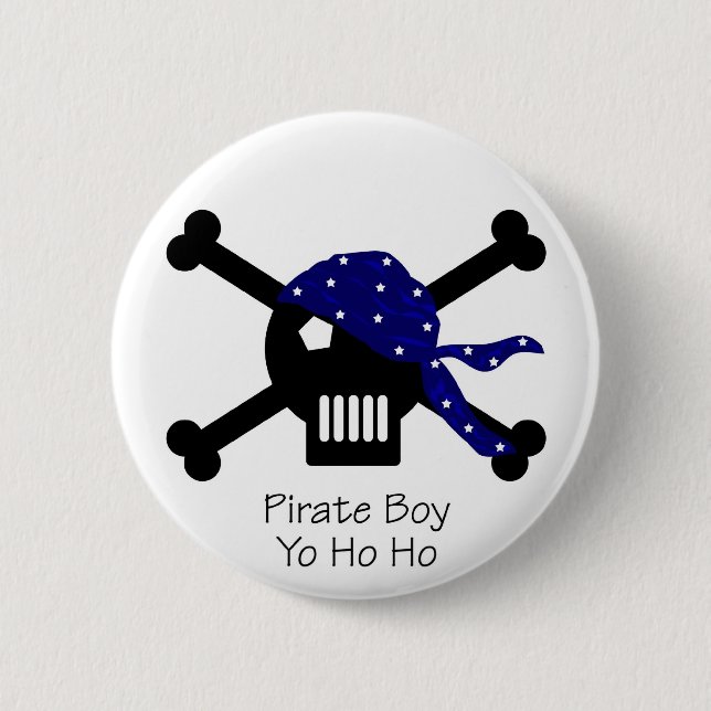 Pirate Boy 6 Cm Round Badge (Front)