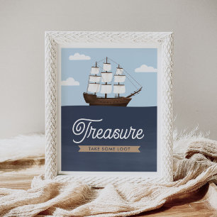 Pirate Boy Birthday Favours Sign