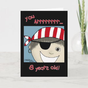 Pirate Boy eight year old Card