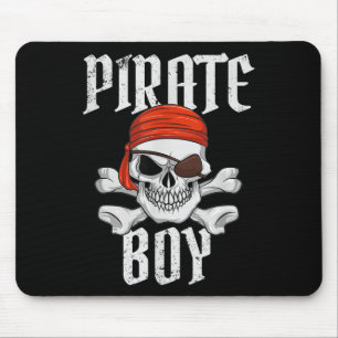 Pirate Boy Halloween Skull & Crossbones Pirate Mouse Mat