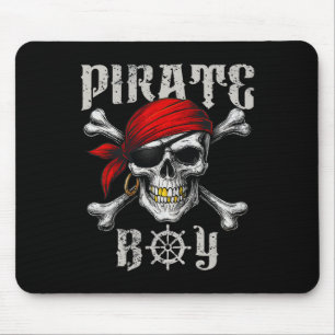 Pirate Boy Jolly Roger Flag And Skull Crossbones H Mouse Mat