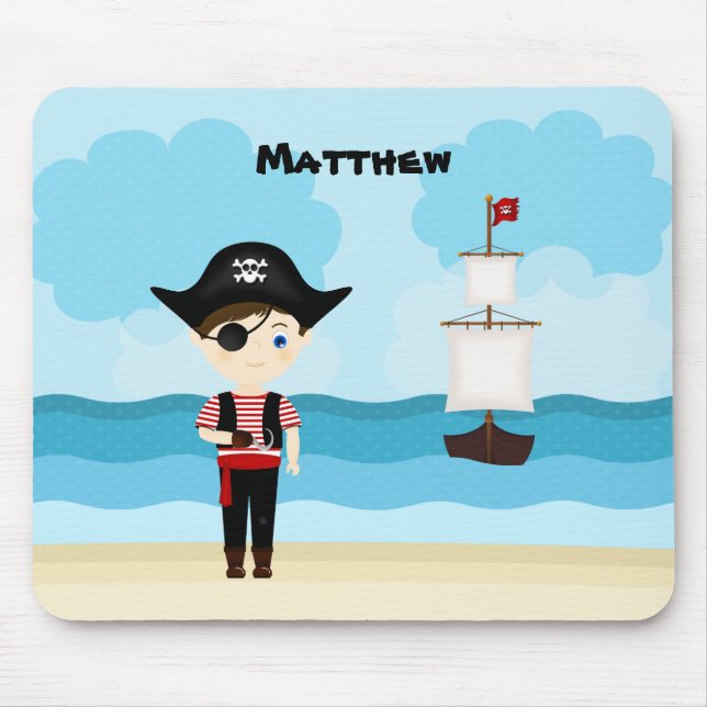 Pirate Boy Mouse Mat (Front)