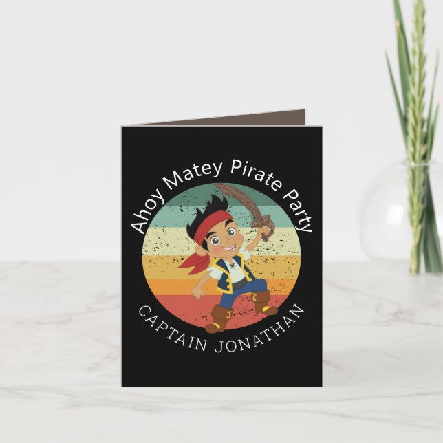 Pirate Boy Party Card (Front)