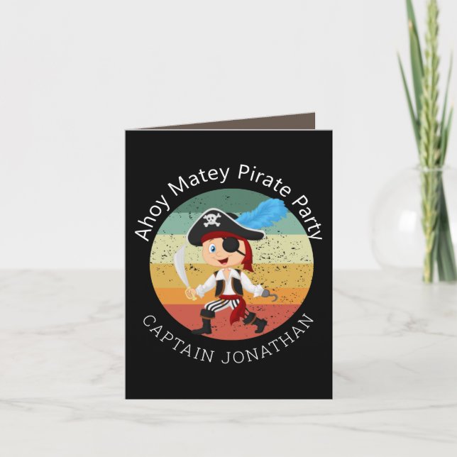 Pirate Boy Party Card (Front)
