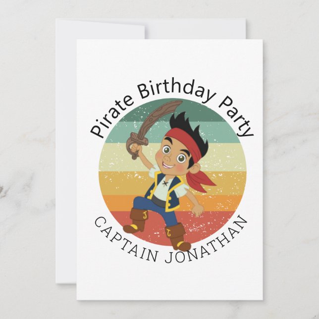 Pirate Boy Party Card (Front)