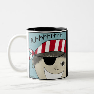 Pirate Boy Rrrrrr Two-Tone Coffee Mug