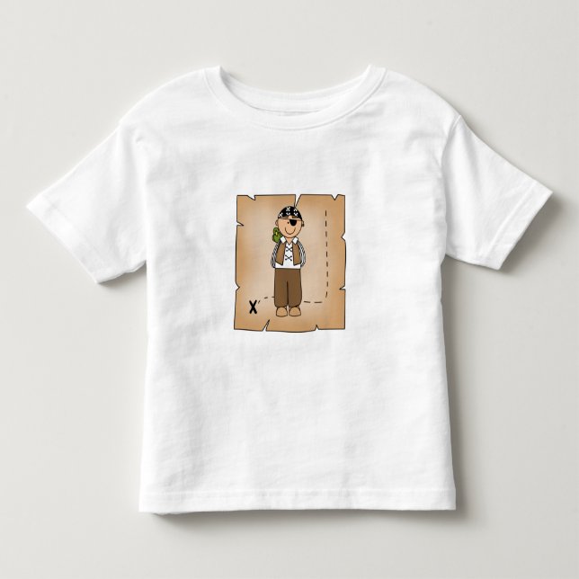 Pirate Boy with Map Toddler T-Shirt (Front)