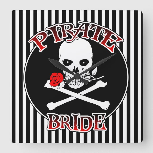 Pirate Bride Wall Clock (Front)