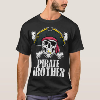Pirate Brother Birthday Jolly Roger Flag Pirate Co T-Shirt