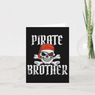 Pirate Brother Halloween Skull & Crossbones Pi Card