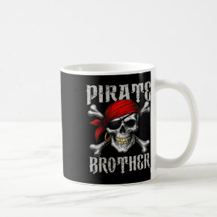 Pirate Brother Jolly Roger Flag And Skull Crossbon Coffee Mug