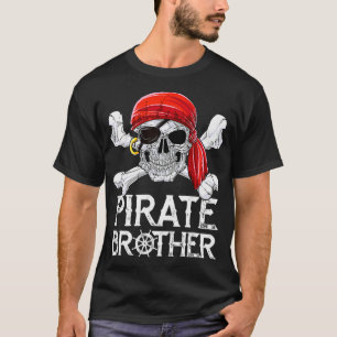 Pirate Brother T shirt Jolly Roger Flag Skull Cro