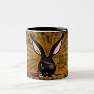 Pirate Bunneh Two-Tone Coffee Mug