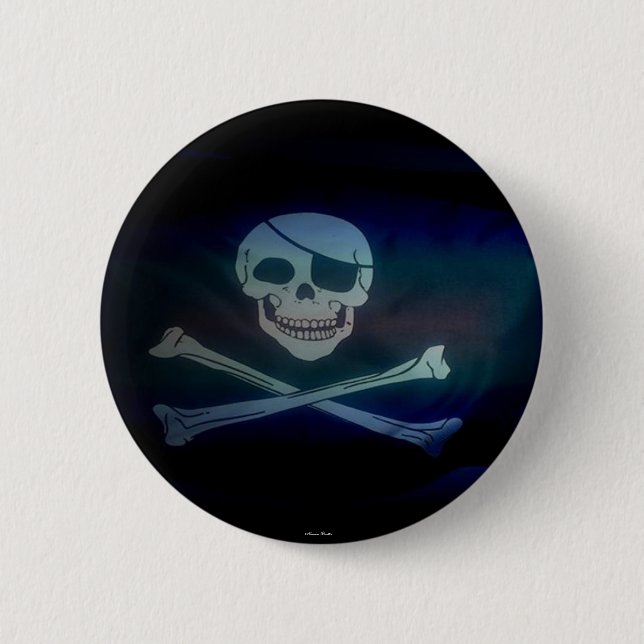 Pirate -Button- 6 Cm Round Badge (Front)