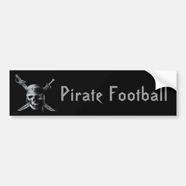 Pirate_by_mo013-741289, Pirate Football Bumper Sticker (Front)